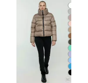 Зимняя куртка средней длины большие размеры матовая без капюшона – P0269