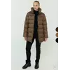 Длинная зимняя куртка большие размеры матовая без капюшона – P0270