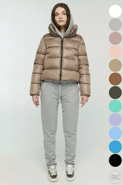 Зимняя куртка средней длины матовая без капюшона – P0269